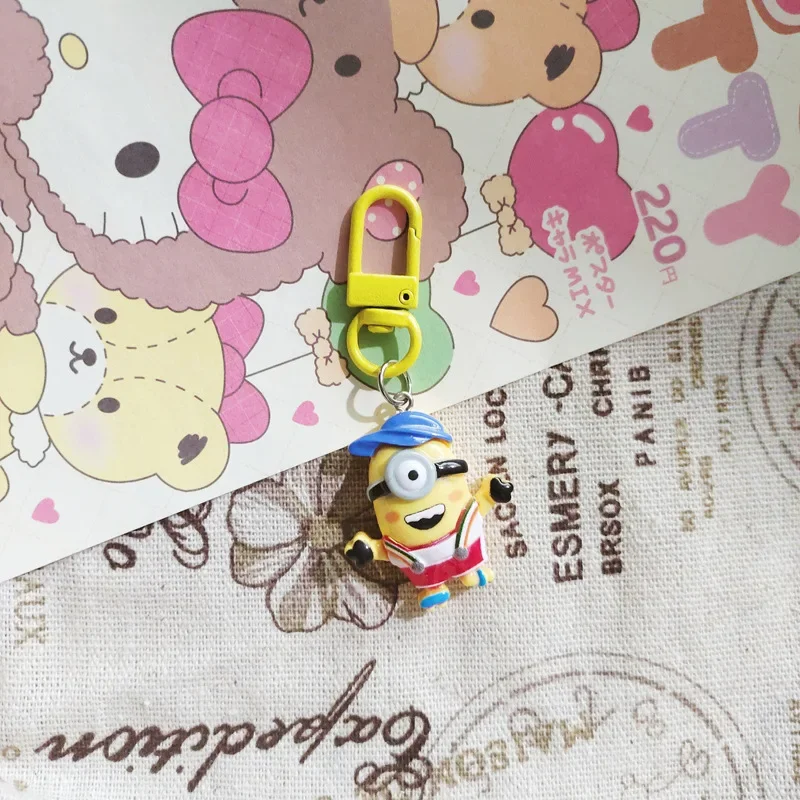 Portachiavi Minions Piccoli ciondoli Ciondolo Anime Cartoon Simpatico portachiavi per auto Catena Coppia Borsa Decorazione Accessori Regali creativi