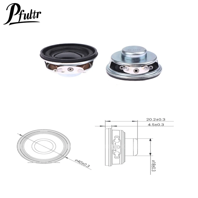 2Pcs Mini Speaker 3W 4R Diameter 4CM Mini Amplifier Loudspeaker Trumpet 3 Watt 4 Ohm 40mm Speakers For Arduino Kit