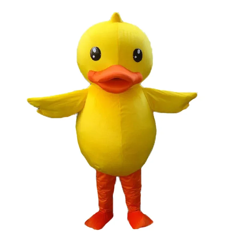 Disfraz de Mascota de pato amarillo para adulto, alta calidad, envío gratis