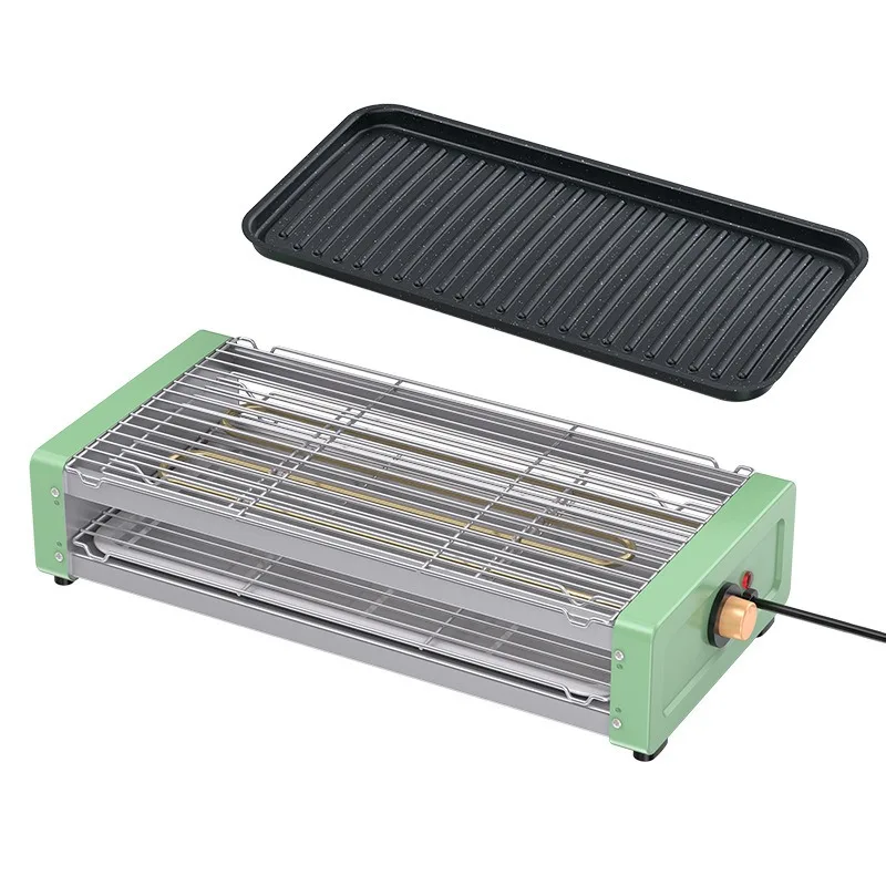 

Large Capacity Double Layer Electric BBQ Stove Smokeless Household Indoor Skewer Multifunctional Large Point Grill