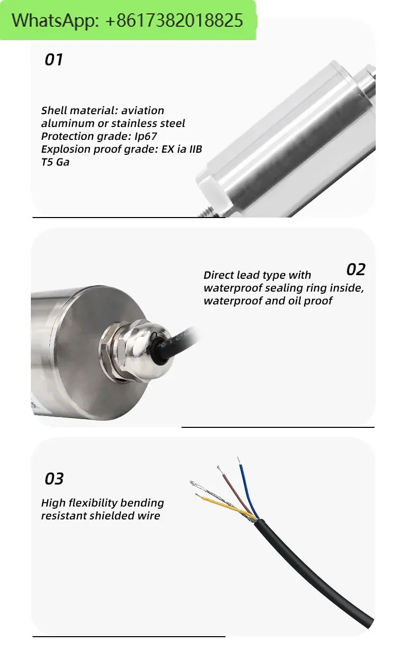 Motor Pump Piezoelectric Ceramic Compressor Vibration System Vibration sensor Integrated 4-20mA Transmitter RS485