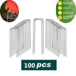 Heavy Duty  Galvanized Steel Garden Stakes Staples Securing Pegs for Securing Weed Fabric Landscape Fabric Netting Ground