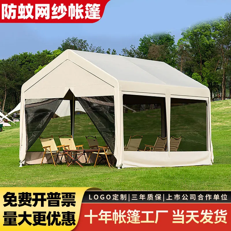 Factory Direct 2026 Outdoor camping mesh awning, outdoor catering market stalls, corner sheds, summer rainproof, breathable