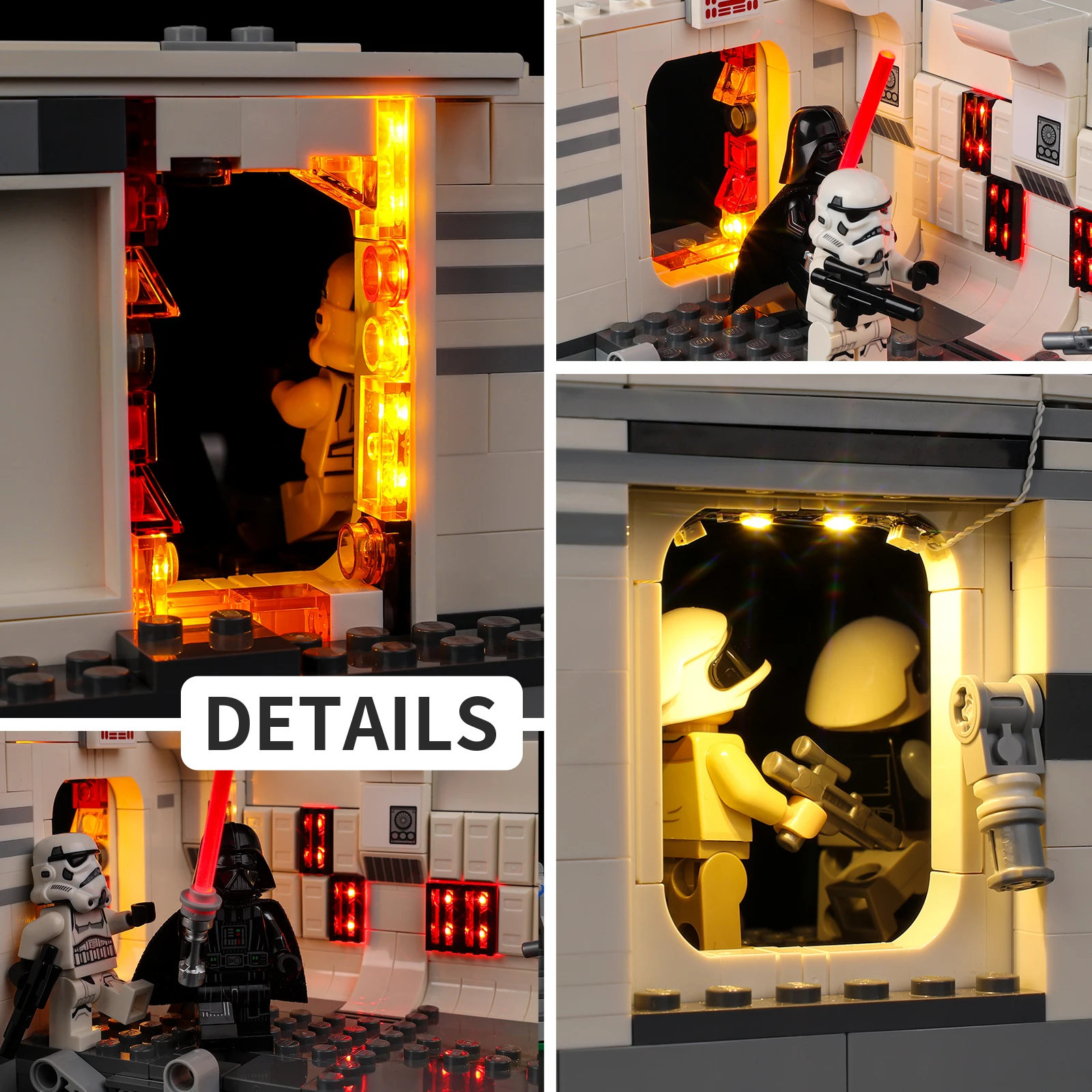 مجموعة إضاءة LED بدون نموذج مناسبة لصعود LEGO Star War The Tantive IV 75387 (باستثناء مكعبات البناء)