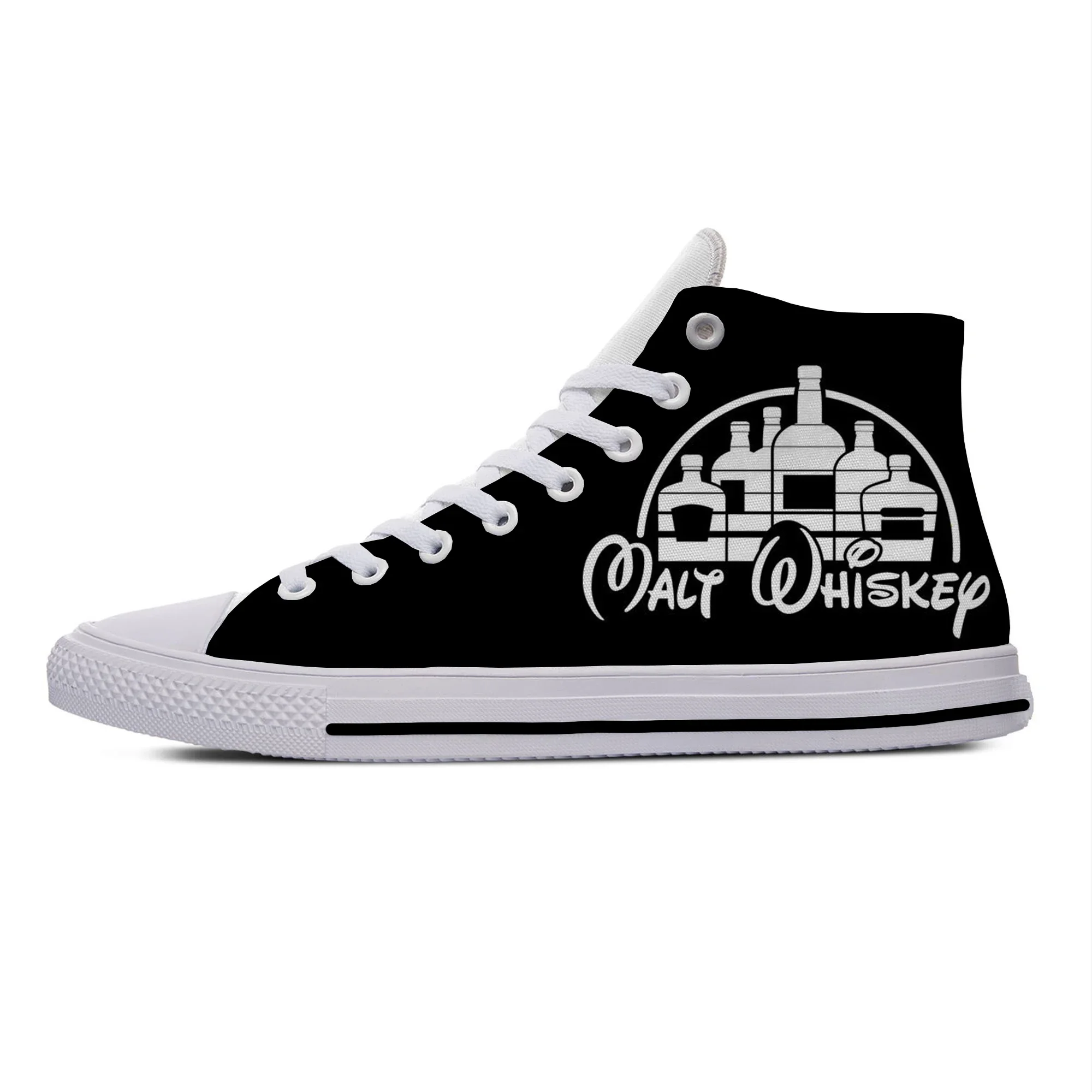 Malt Whiskey Alcohol Drunk Funny Fashion Board Shoes Popular High Top Lightweight Hot Casual Shoes Breathable Men Women Sneakers - view 3