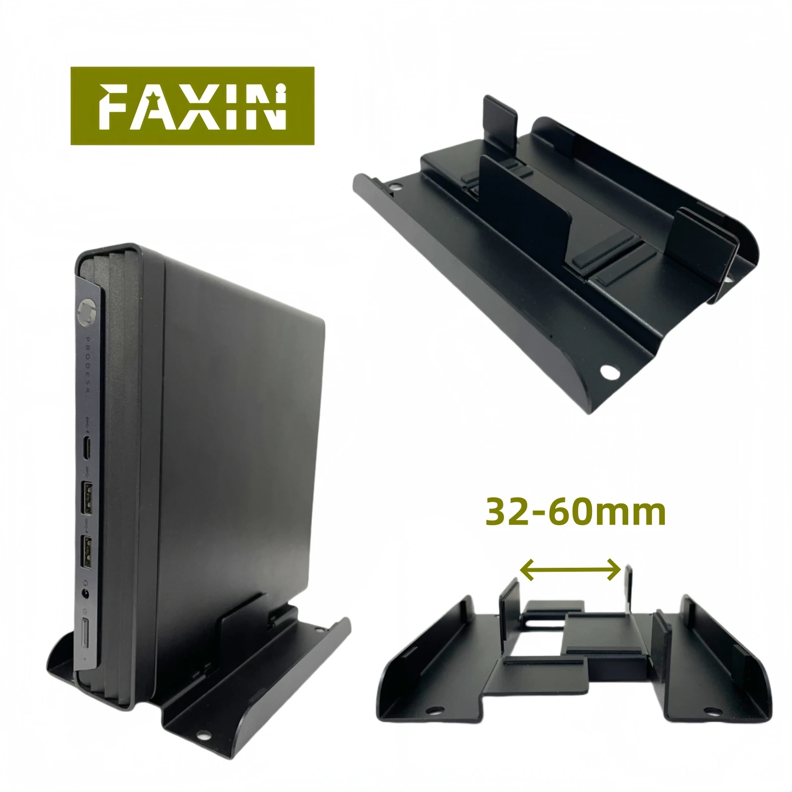 

Mini mainframe vertical PC Stand 32-60mm for Dell HP Lenovo Adjustable Vertical Desk Stand M720Q M910Q 3060M 7050M 400G6 600G4