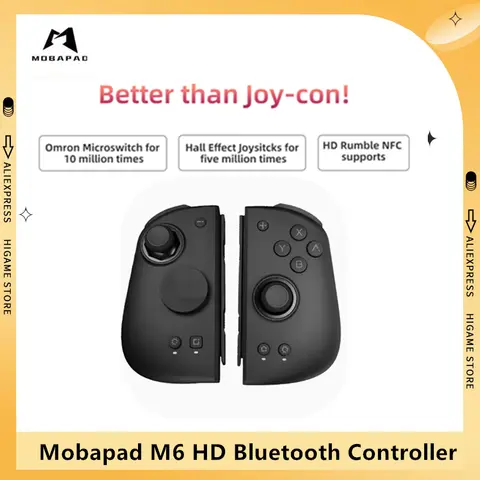 Mobapad M6 HD 블루투스 컨트롤러 홀 조이스틱(NFC/닌텐도 스위치/스위치 Oled M6HD Gemini2 게임 패드 용 웨이크 업 지원 포함)