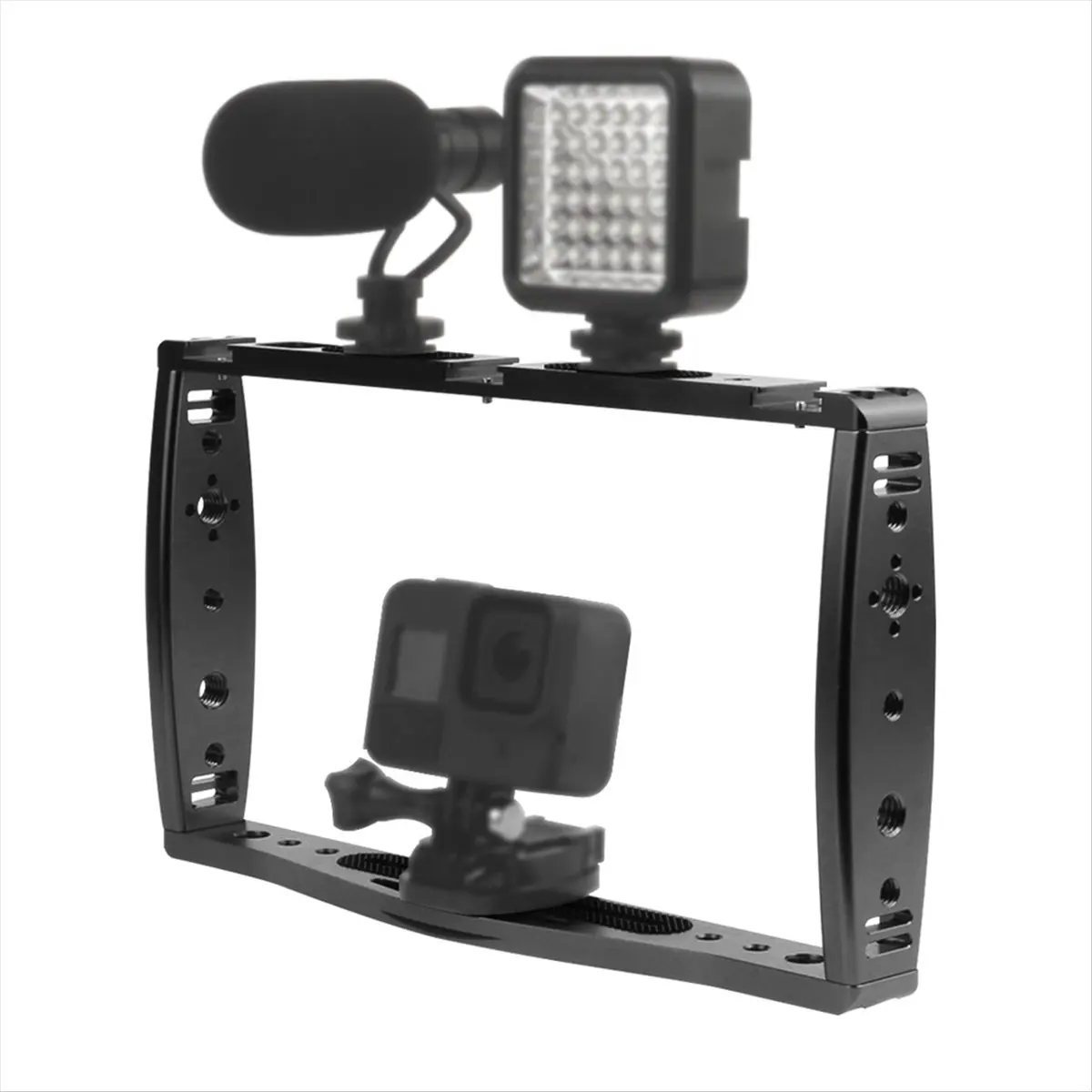 Handheld Grip Stabilizer Living Vlog Camera Cage Phone Video Rig Bracket for Action// for 13 12,A