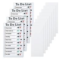 4 Pcs To Do List Memo Board Removable Message Board Plastic RV Checklist Personal Schedule Board With 8 Cards