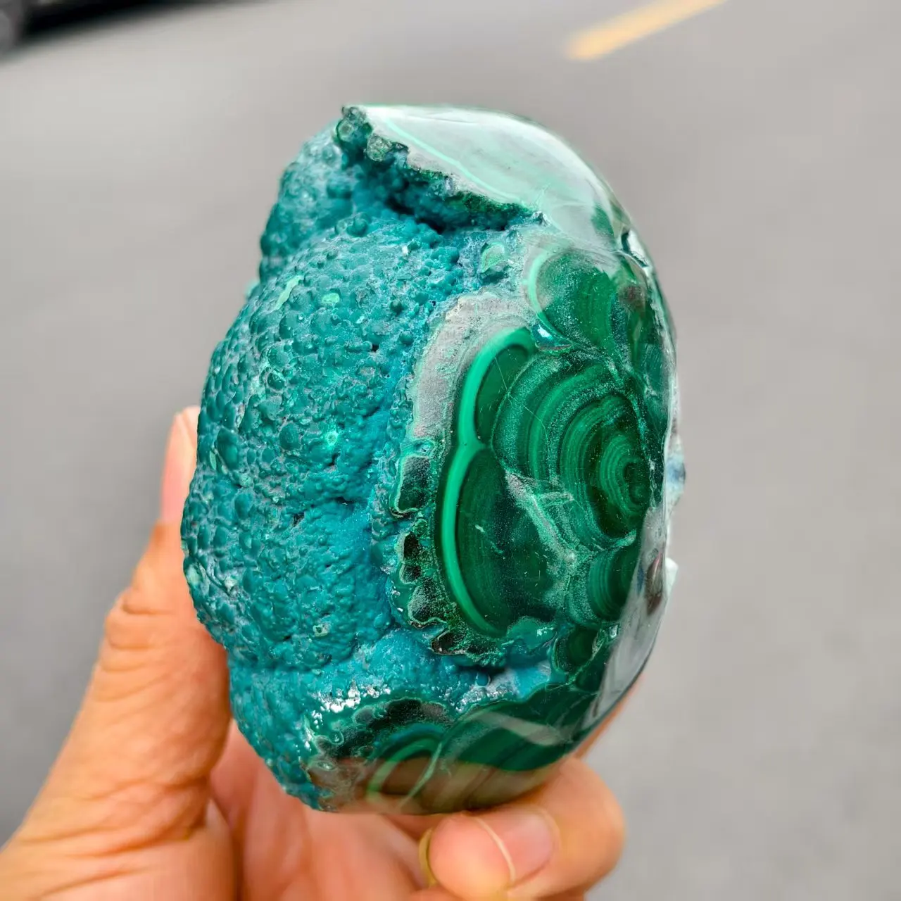 Natural Formed!Blue Malachite Skull,Quartz Crystal Raw Ore Hand-Carved Skull, Mineral, Healing