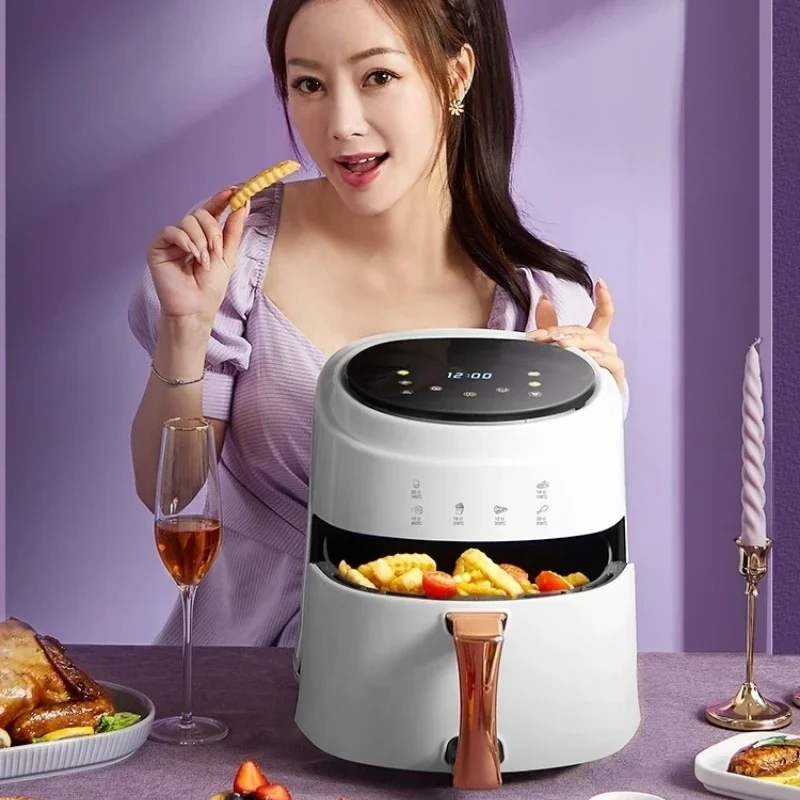 DK20: 900W 8L Air Fryer, 110V220V No Oil Electric Fryer, Smart Touch Screen Oven for Whole Chicken and More, Household Use