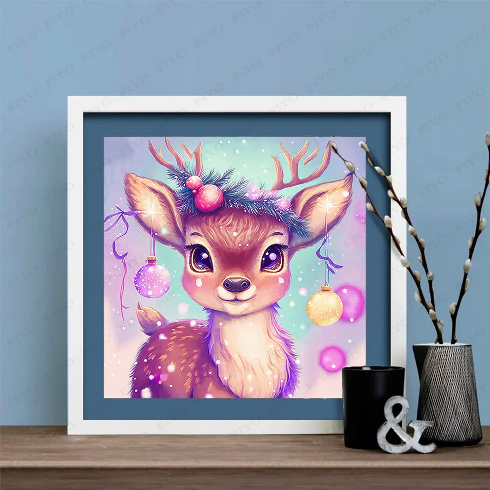 DIY Merry Christmas Diamond Embroidery Animal Deer Diamond Painting Octopus Mosaic Rhinestone Wall Paintings Art Home Decor Gift