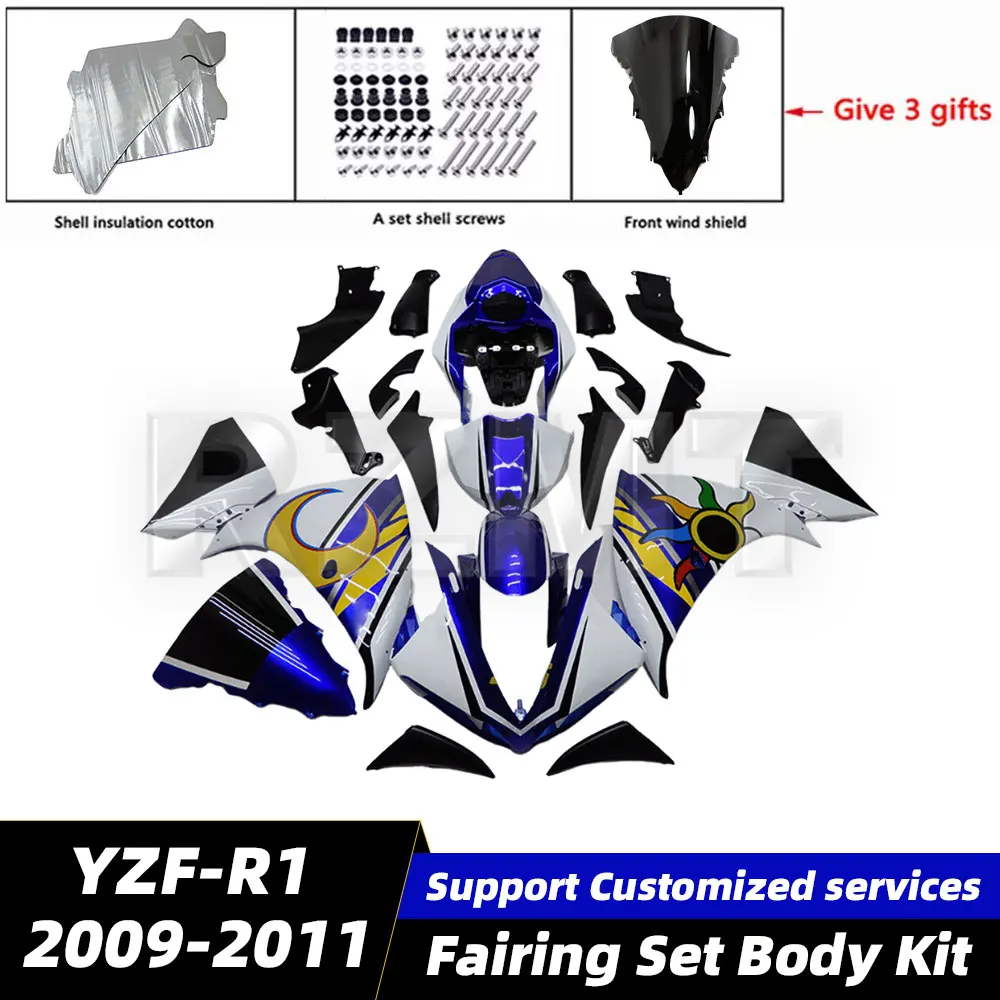 

For YAMAHA YZF-R1 2009-2011 Motorcycle Fairings Set ABS Plastic Body Kit Bodywork Set Shell Injection YZFR1 09-11 Y1009-108a