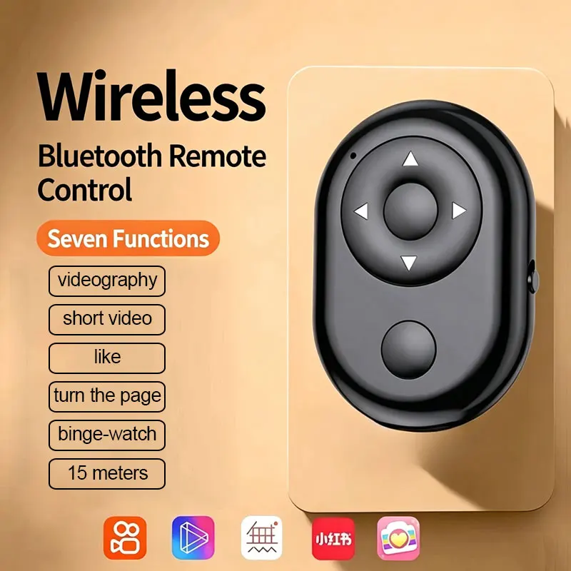 Mobile Bluetooth Remote Control Camera Controller Short Video Artifact Universal Page Flip Selfie Maker Android Apple Universal