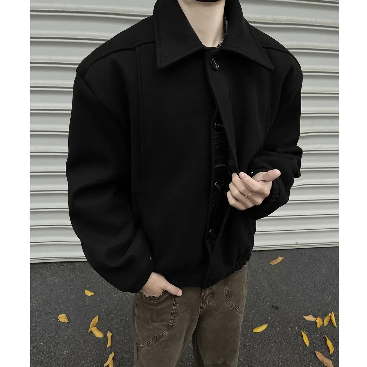 

Wool Blend Jacket Man High Quality Mens Exploration Discovery Investigation Research Experience Knowledge Learning Observation