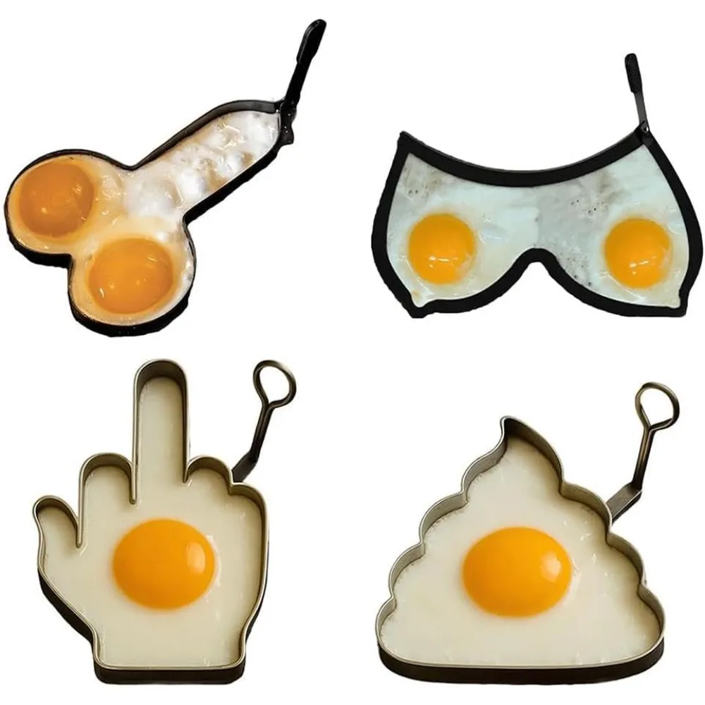 

Funny Middle Finger Egg Mold Unique Shaped Eggs Fired Mold Egg Rings for Frying Eggs Nonstick Egg Ring