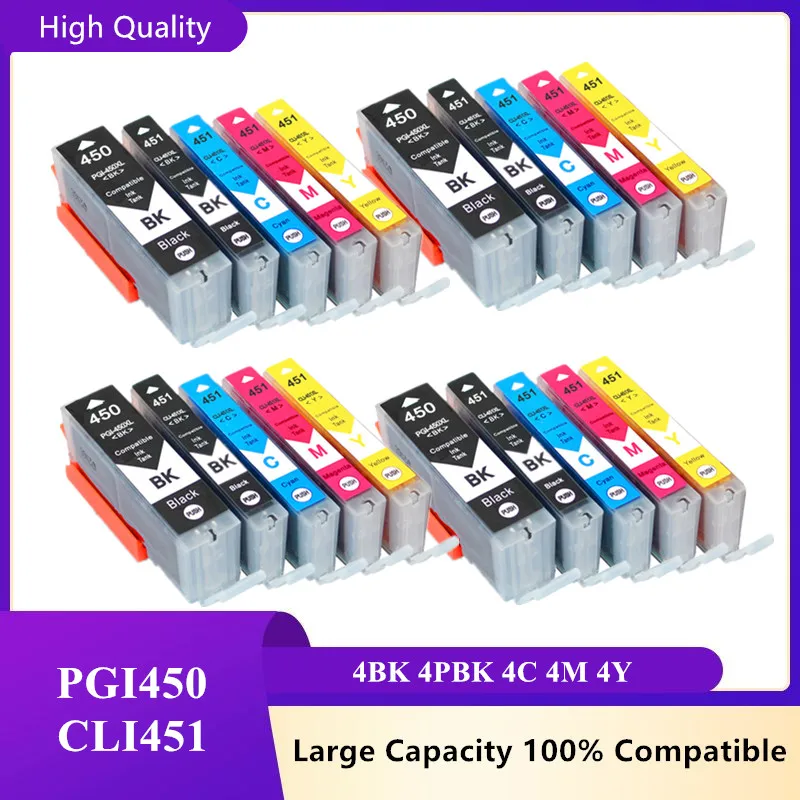 PGI-450 PGI450 CLI451 Compatible Ink Cartridge For Canon PIXMA MG5440 MG5540 MG5640 MG6440 Ip7240 MX924 IX6540 IX6840 Printer