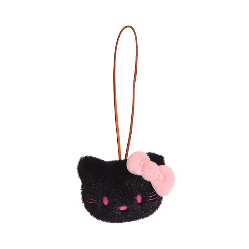 1PCS Sanrio Cartoon Hello Kitty Cat Plush Doll Anti-lost Mark Luggage Tag Name Sticker Pendant Charm Bag Decor