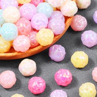 16mm Acrylic Jelly AB Yarn Balls Multicolor Handmade DIY for Jewelry Making Beaded Pendants Necklaces Accessories