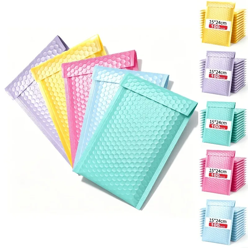 100pcs Bubble Envelopes Self-Sealing Padded Mailing Envelopes Cushioned Shipping Bag for Packaging Mailing and Shipping Supplies