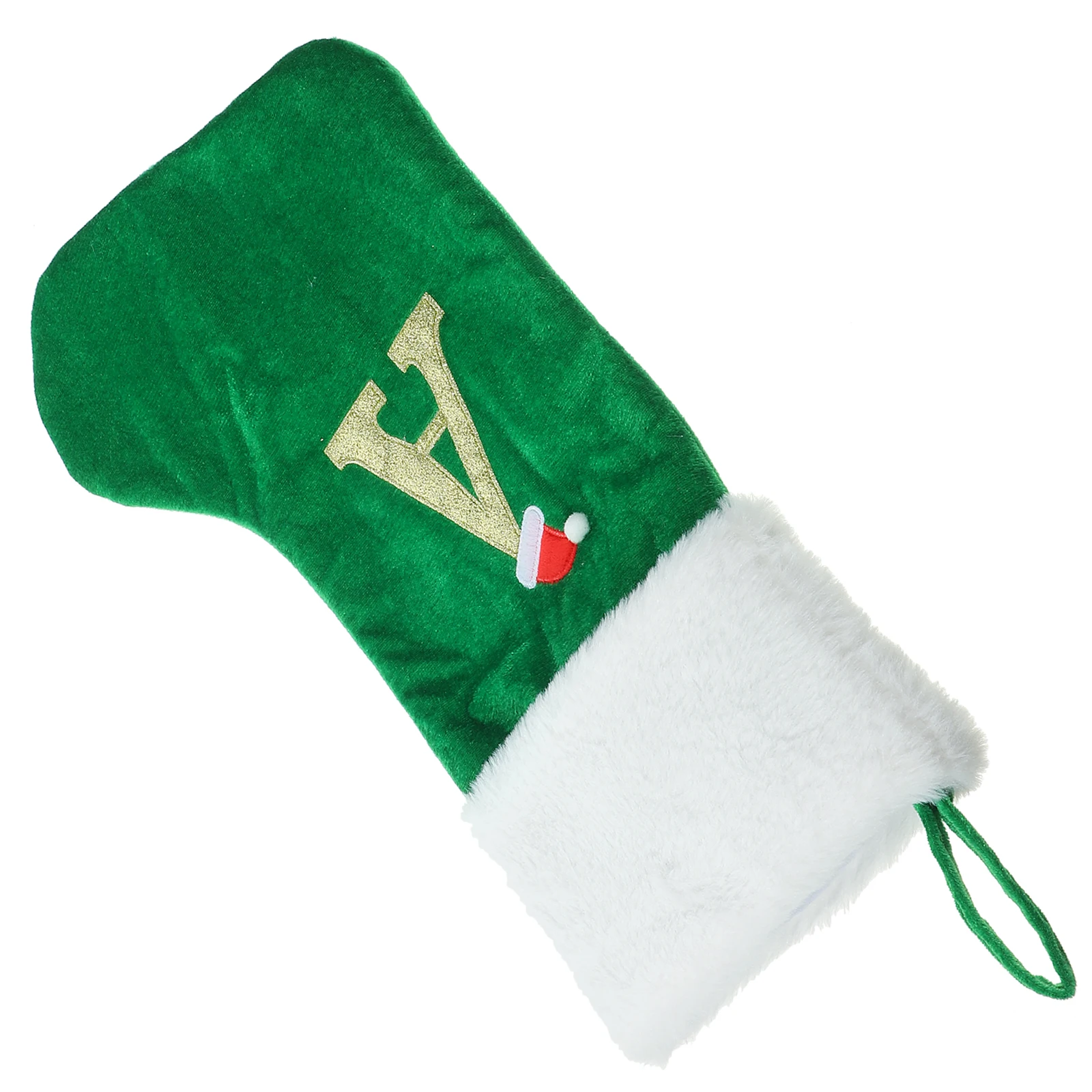 

Socks Bag Christmas Sock Gift Bag Red Letter O Decor Xmas Hanging Sock Stocking Hanging nament Fireplace Christmas Tree