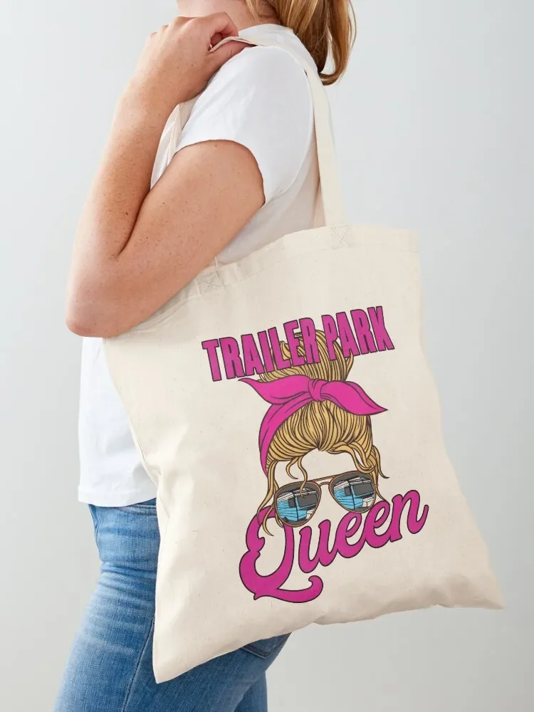 

Trailer Park Queen - Cute Funny Camper Girl Retro Vintage Style Tote Bag hand bag ladies Women's shopper
