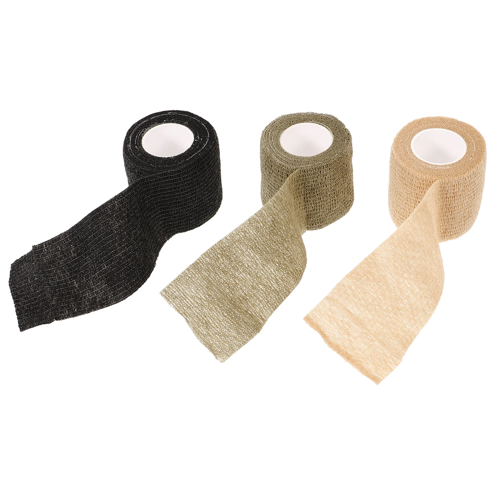 

3Pcs Elastic Camouflage Bandages Sports Wrap Non-Woven Self Adhesive Cohesive Protective Tape for Body Knee Wrist and Pet Use