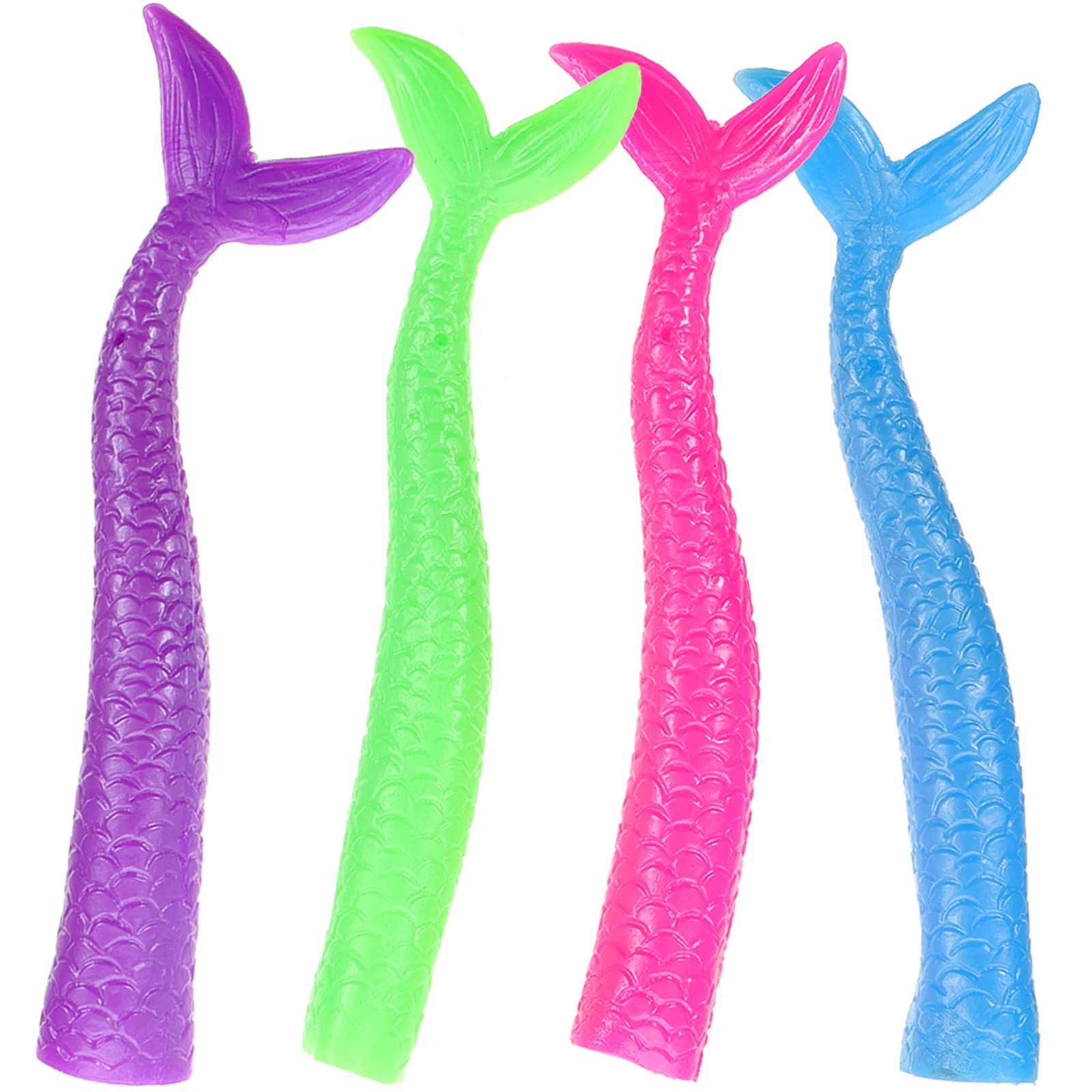 4 Pcs Mermaid Finger Tail Toy Toys Take Bath Children Puppet Fingertip