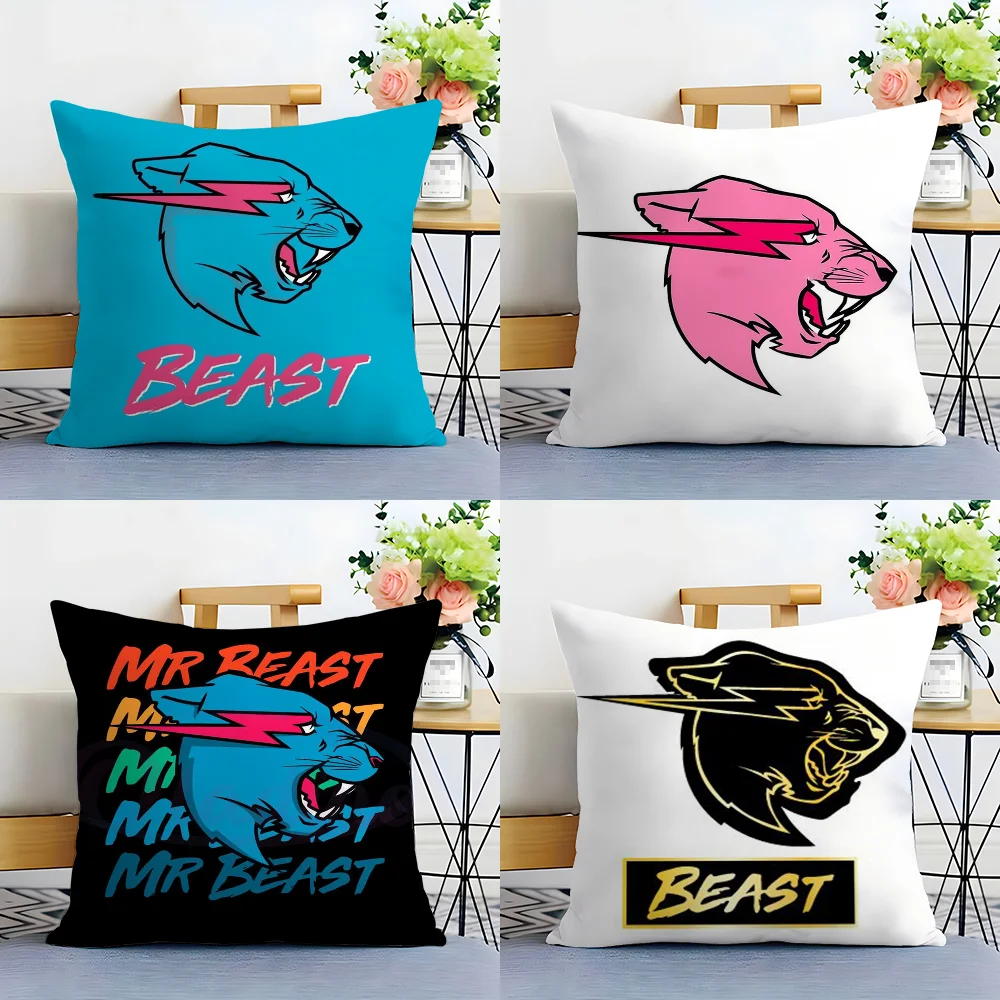 Funny Mr-B-Cute B-Beasts Pillow Case Plush Fabric Soft  Pillowcase Double Sided Print Cushion Cover Household Gifts