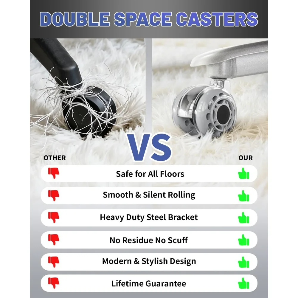 كرسي مكتب كبير وطويل 800 رطل للأشخاص الثقيلين، كرسي تنفيذي عالي التحمل مع ظهر مرتفع، مقعد عريض جدًا.