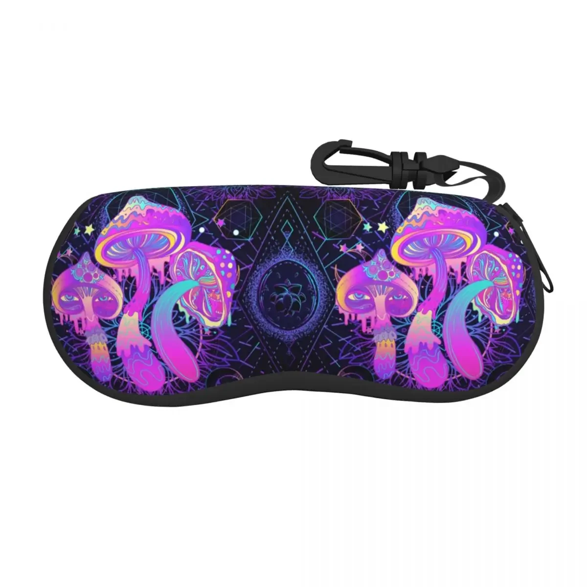 Custom Magic Mushroom Trippy Psychedelic Neon Pastel Goth Glasses Case Stylish Shell Eyeglasses Case Sunglasses Box