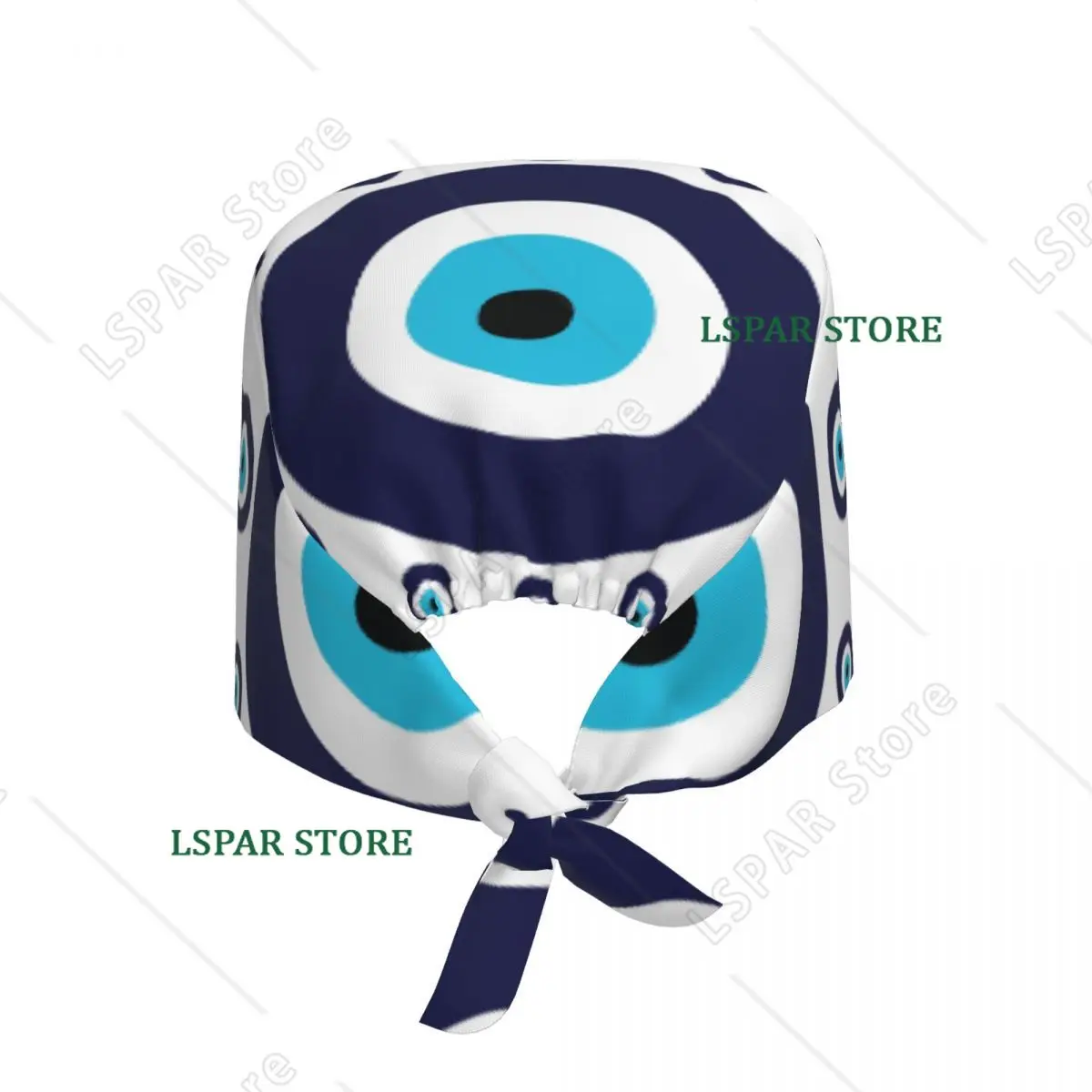 Aqua Nazar Evil Eye Lucky Charm Pattern Working Hat Amulet Scrub Caps Scrub Nursing Doctor Surgeon Cap for Dentist