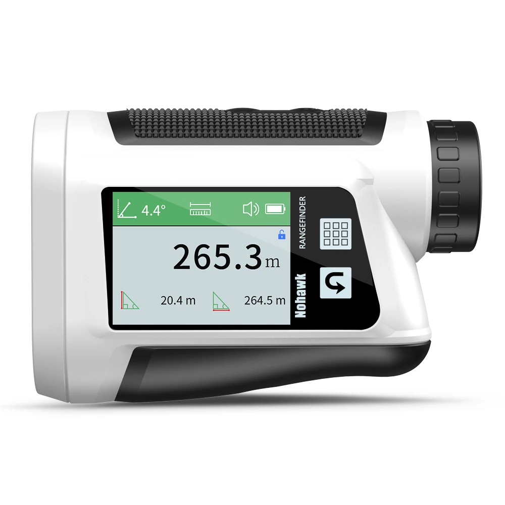 Imagem -03 - Nohawk Side Screen Display Laser Rangefinder Compensação Balística de Golfe Flagstick Lock Função Modo Memória Vibração