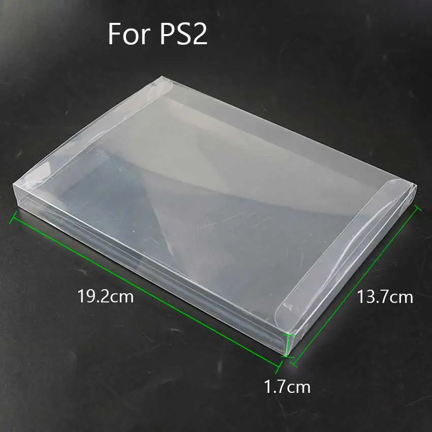 YuXi Plastic Clear PET Transparent Box Protector Sleeve For PS5 PS4 PS3 PS2 Game Card Collection Display Storage Protective Box