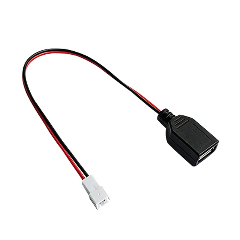 5Pcs USB Female to XH2.54-2P Female Terminal Cable, 2-Core Power Cord, USB Socket Adapter Wire for Cooling Fan & Radiator