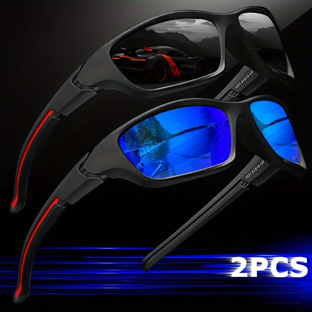 Lunettes polarisées à la mode, 2 pièces, Cool Fantasy avancé, Sports de plein air pour hommes et femmes, cyclisme, pêche, randonnée, Golf