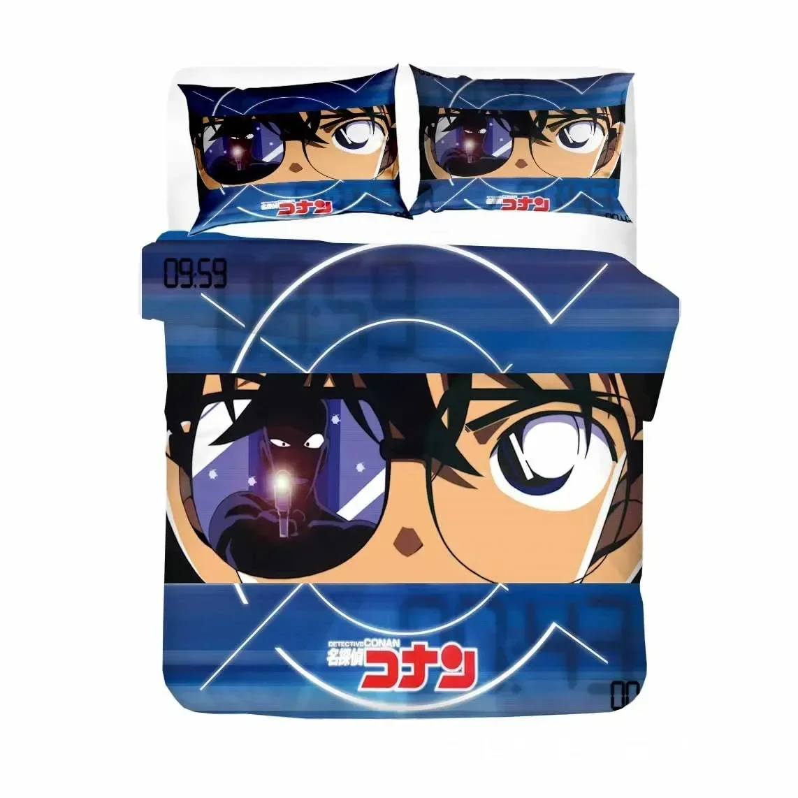 

Anime Detective Conan Shinichi Bedding Set Boys Girls Twin Queen Size Duvet Cover Pillowcase Bed Kids Adult