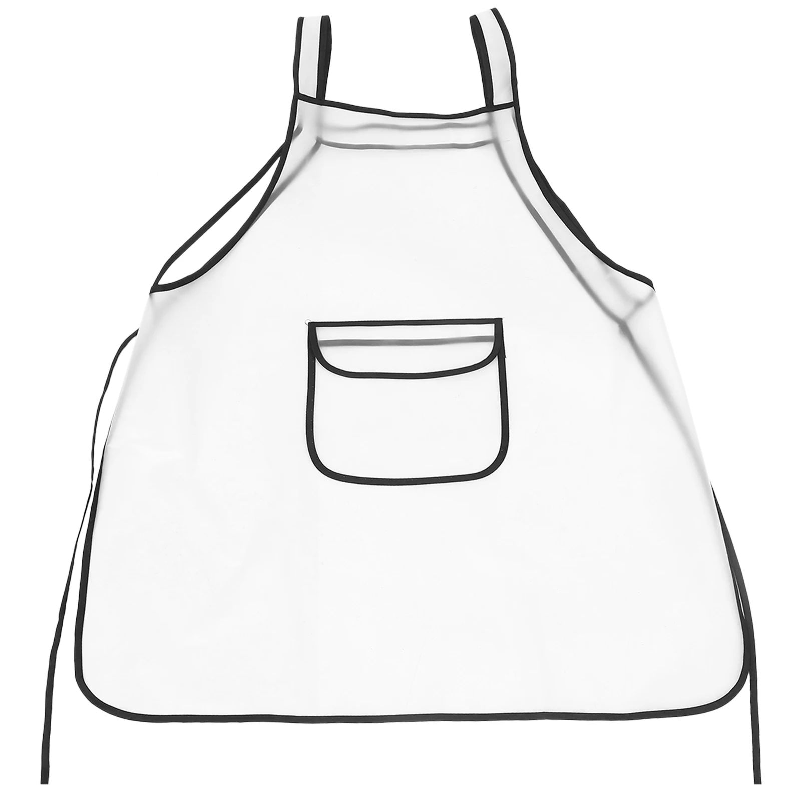 

Waterproof Apron 1Pc Tpu Stainproof SemiTransparent Catering Work White Unisex Hair Stylist Adjustable All