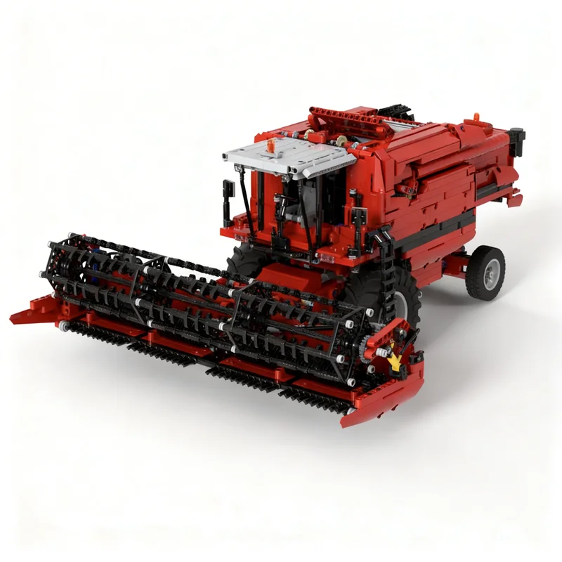 3465pcs MOC 1 17 Red Combine Harvester Leveling System Technical Model Building Blocks Toys Christmas Gift Construction Idea