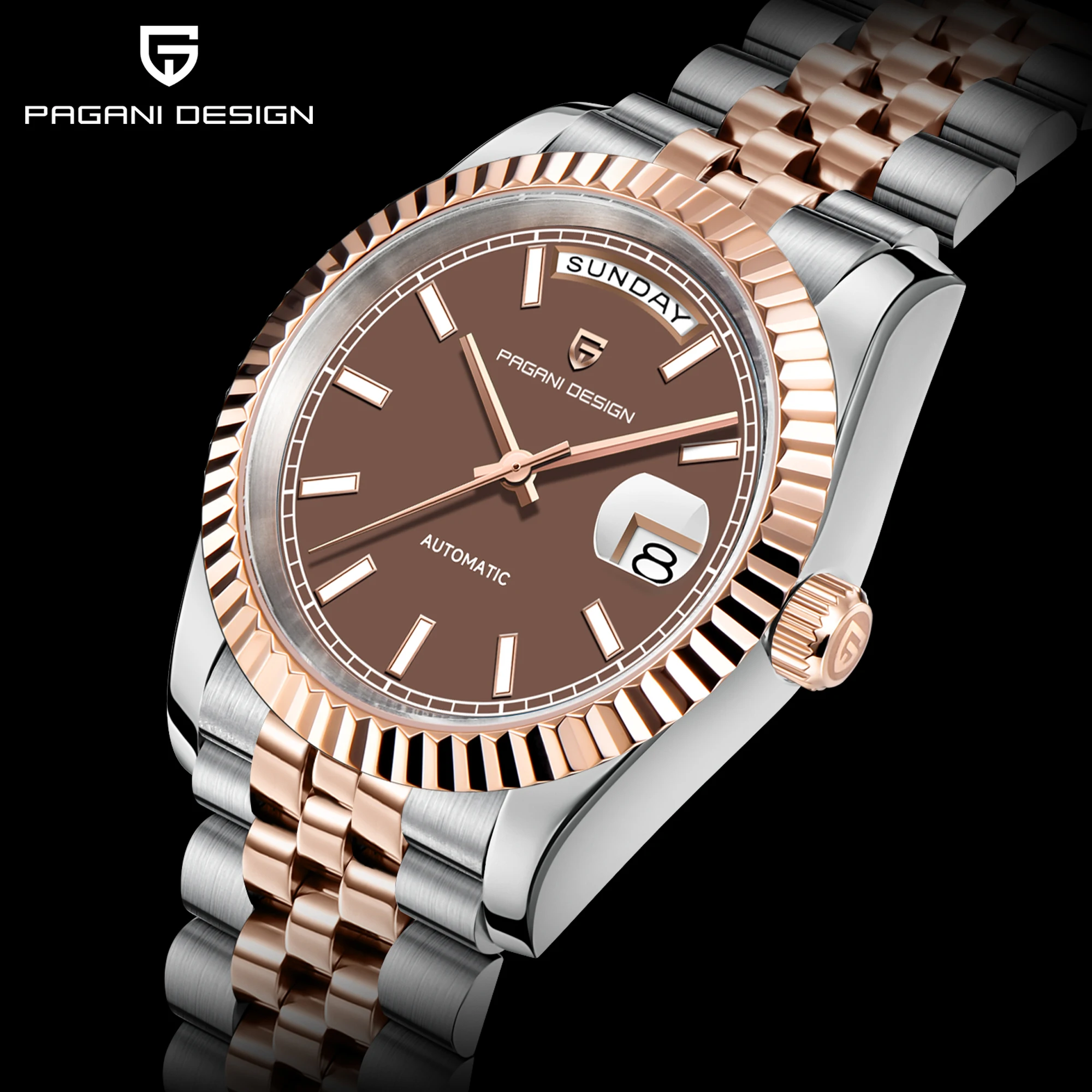 

Pagani Design DD36 Men's Watches Rose Gold Mechanical Watch Automatic Luxury 2025 AR Sapphire Mirror Wristwatch Gifts Man Clocks