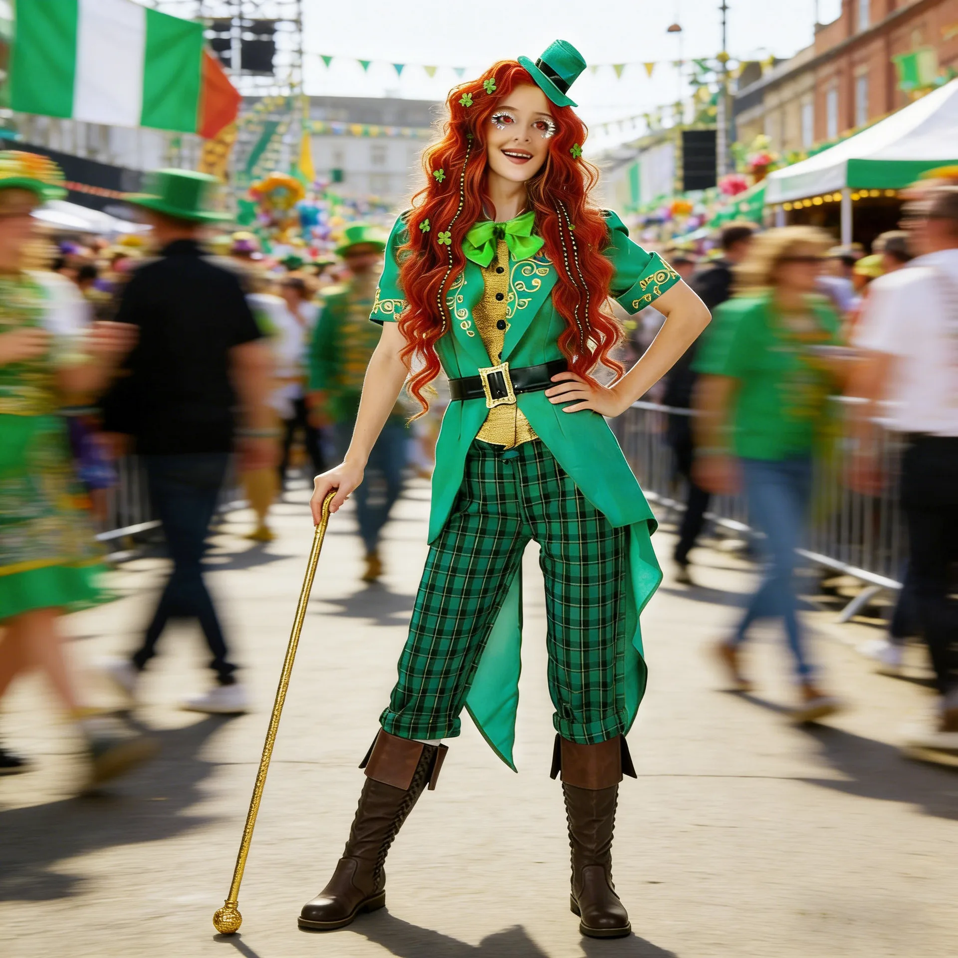 

St Patrick's Festival Costume Elf Set Halloween Party Outfit Chinese Manufacturer Spring Season Ladies Ethnic Stage Wear