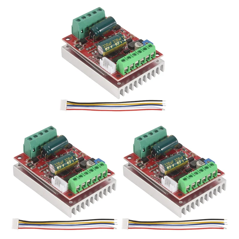 AAAEL-3X DC 6-60V 400W BLDC Three Phase DC Brushless Motor Controller PWM Hall Motor Control Driver Board 12V 24V 48V