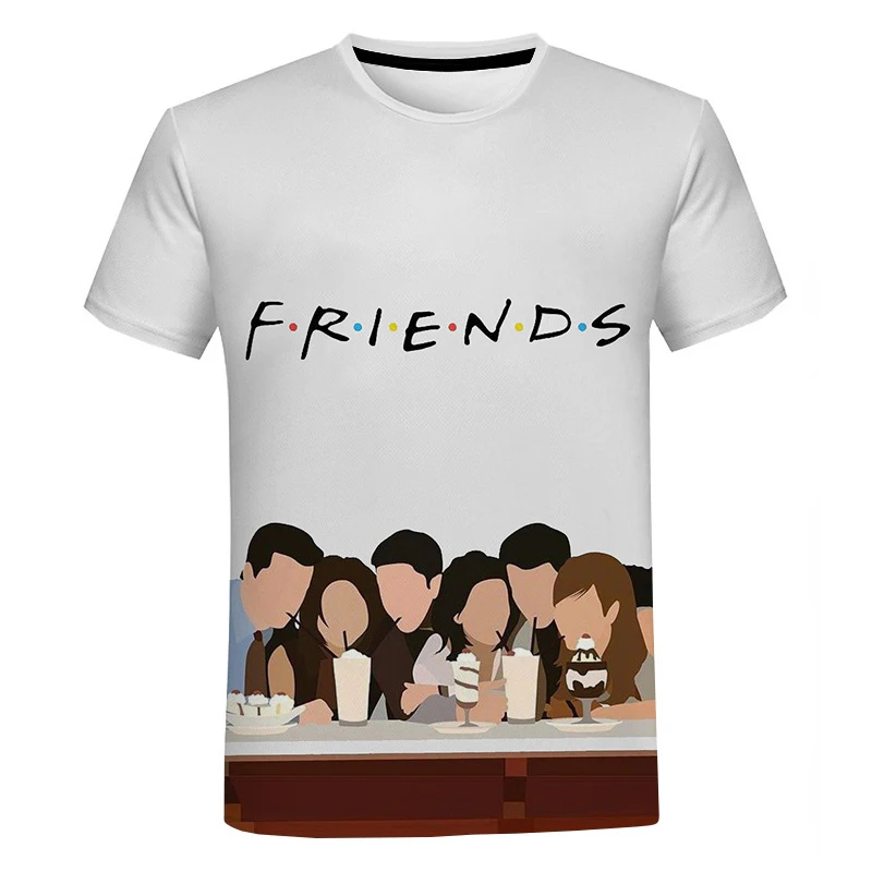 New Friends Tv T Shirts for Men Women Fashion short sleeve tee tops Streetwear 3D Printed Friends Tshirt Trendy Oversized Tshirt