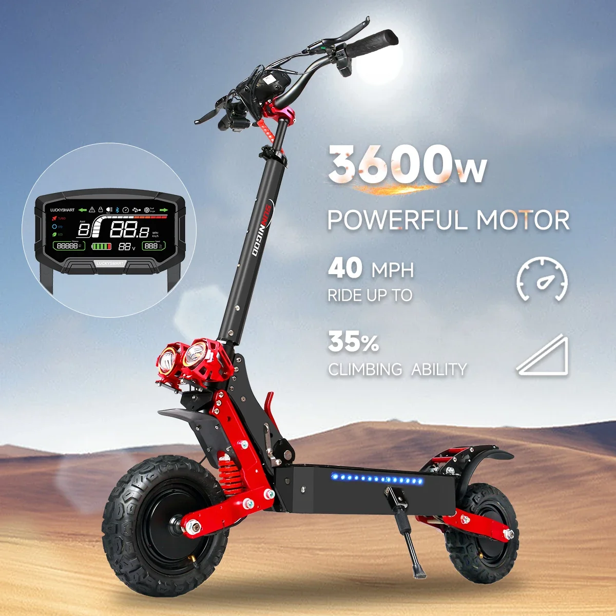 X7PRO 3600W Dual Motor Electric Scooter Max Speed 65km/h EScooter 11Inch Off-road 48V21AH Mileage 60KM Foldable Electric Scooter