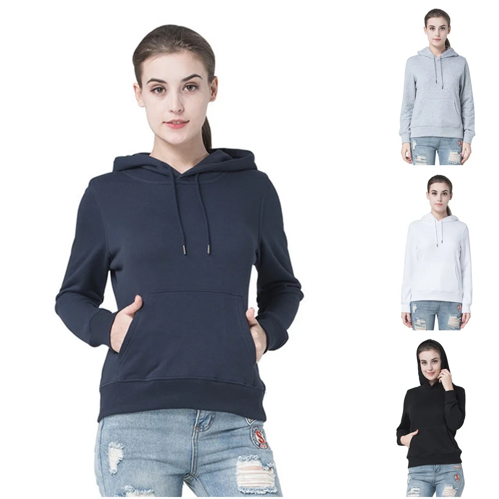 

Female Sports Hoodie Winter Men Women's Casual Hooded Pullover Sweatshirt Pure Color Sports Hoodie Girl Sweatshirt European Size