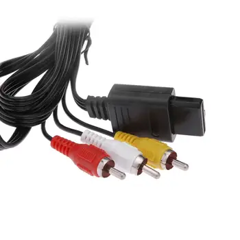 適用於 Nintendo 64/NGC/SFC 的 AV 音訊視訊 A/V 電視線纜轉接器音訊轉換器,適用於 N64/GameCube,1.8 公尺(6 英尺)配件 8 最佳銷售 任天堂64配件 - №3