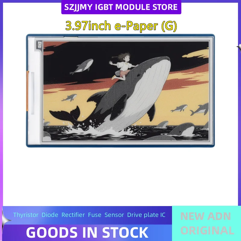 ESP32 3.97-inch electronic paper ink screen, red, yellow, black, and white four-color shelf label screen  NEW ORIGINAL IN STOCK