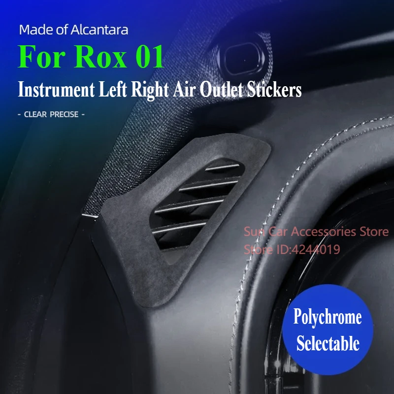 

For Polestones Rox 01 Alcantara Suede Instrument Left Right Air Outlet Ultrathin Decorative Stickers Interior Modified Accessory