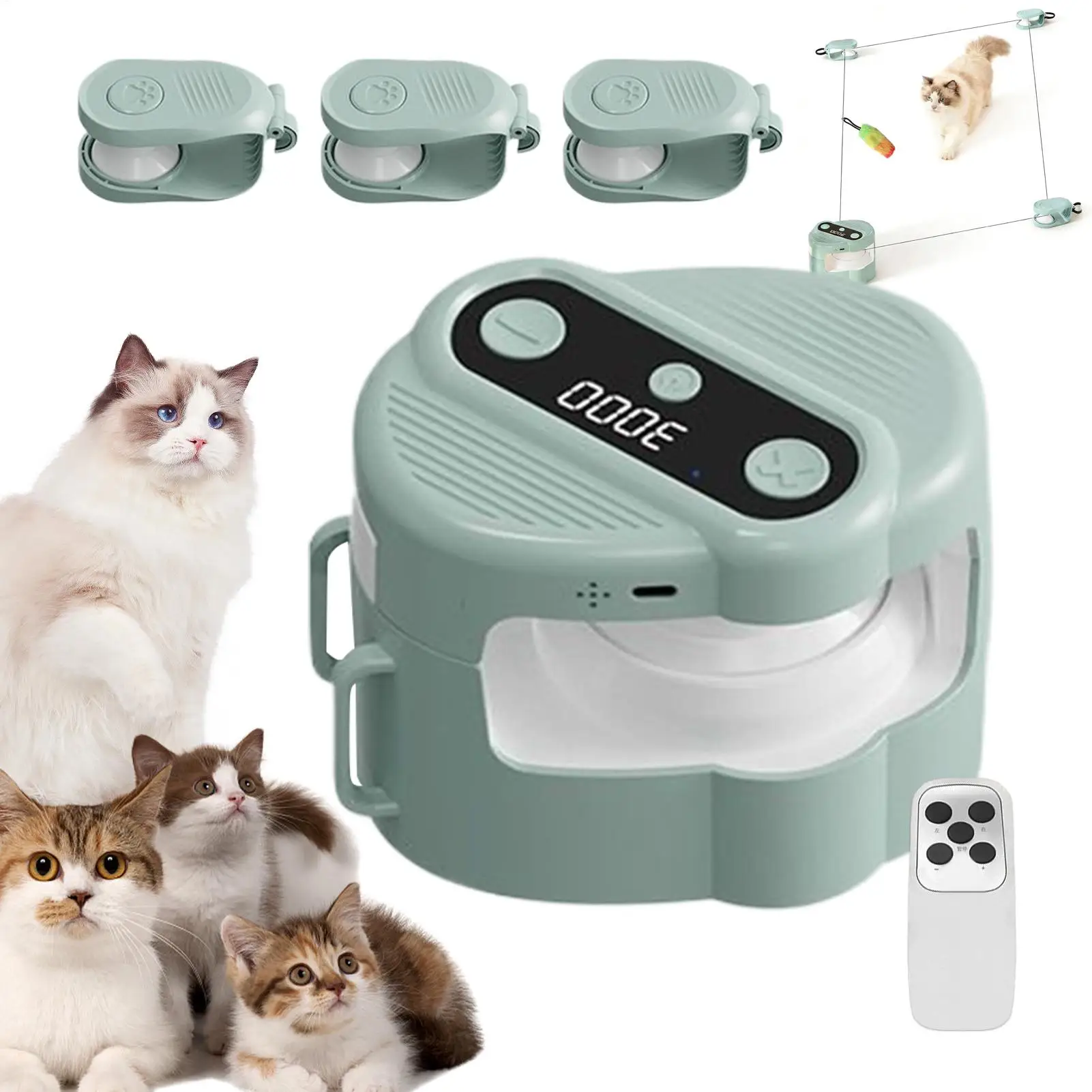 

Интерактивная игрушка для кошек: тихая беговая дорожка с пультом управления, стимулирующая игра для кошек с регулируемой скоростью для дома и гостиной