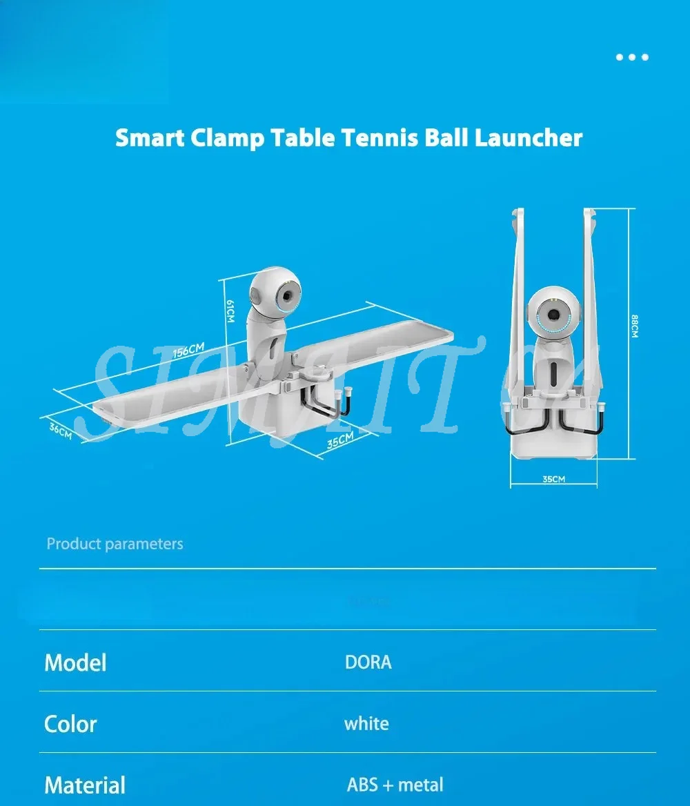 Intelligent Table Tennis Machine With Net Indoor Smart Ping Pang Ball Serving Machine Trainer for Home Club Dora